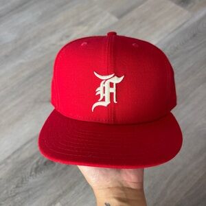 Red Fear of God Hat